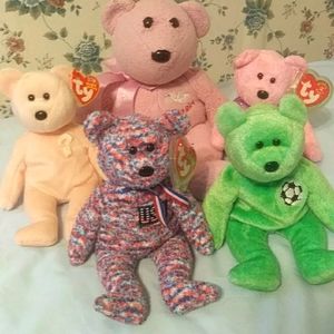 TY beanie baby set